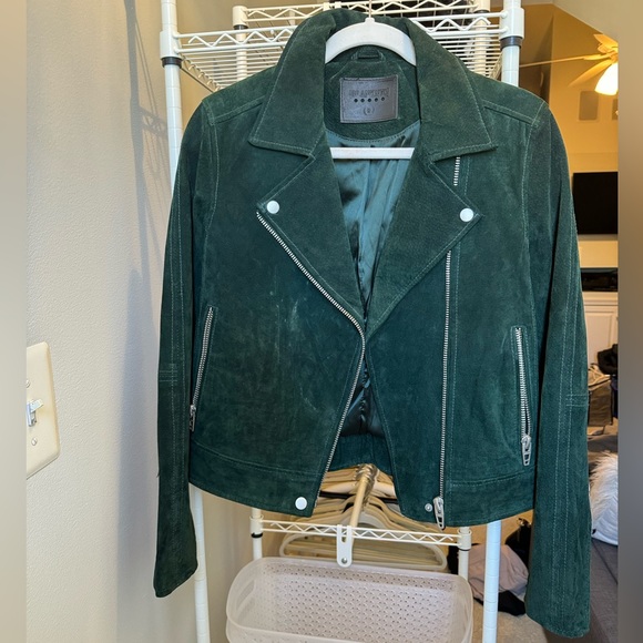 Blank NYC Jackets & Coats Blank Nyc Green Suede Jacket Poshmark
